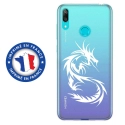 TPU0Y72019DRAGONTRIBAL - Coque souple pour Huawei Y7 (2019) avec impression Motifs dragon tribal