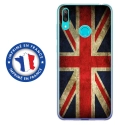 TPU0Y72019DRAPUKVINTAGE - Coque souple pour Huawei Y7 (2019) avec impression Motifs drapeau UK vintage