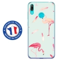 TPU0Y72019FLAMANT - Coque souple pour Huawei Y7 (2019) avec impression Motifs flamants roses