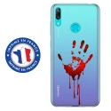 TPU0Y72019MAINSANG - Coque souple pour Huawei Y7 (2019) avec impression Motifs main ensanglantée