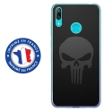 TPU0Y72019SKULLCARBONE - Coque souple pour Huawei Y7 (2019) avec impression Motifs tête de mort sur fond carbone