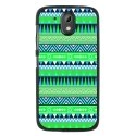 TPU1DES526AZTEQUEBLEUVER - Coque souple pour HTC Desire 526 avec impression Motifs aztèque bleu et vert