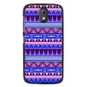 TPU1DES526AZTEQUEBLEUVIO - Coque souple pour HTC Desire 526 avec impression Motifs aztèque bleu et violet