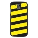 TPU1DES526BANDESJAUNES - Coque souple pour HTC Desire 526 avec impression Motifs bandes jaunes