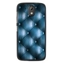 TPU1DES526CAPITONBLEU - Coque souple pour HTC Desire 526 avec impression Motifs effet capitonné bleu