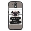 TPU1DES526DOGPRISONTRISTE - Coque souple pour HTC Desire 526 avec impression Motifs bulldog prisonnier