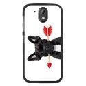 TPU1DES526DOGVALENTIN - Coque souple pour HTC Desire 526 avec impression Motifs bulldog valentin