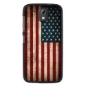 TPU1DES526DRAPUSAVINTAGE - Coque souple pour HTC Desire 526 avec impression Motifs drapeau USA vintage