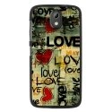 TPU1DES526LOVEVINTAGE - Coque souple pour HTC Desire 526 avec impression Motifs Love Vintage