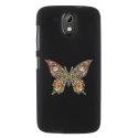 TPU1DES526PAPILLONSEUL - Coque souple pour HTC Desire 526 avec impression Motifs papillon psychédélique