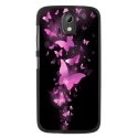 TPU1DES526PAPILLONSFUSHIAS - Coque souple pour HTC Desire 526 avec impression Motifs papillons fushias