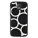 TPU1DES526RONDSBLANCS - Coque souple pour HTC Desire 526 avec impression Motifs ronds blancs