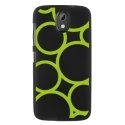 TPU1DES526RONDSVERTS - Coque souple pour HTC Desire 526 avec impression Motifs ronds verts