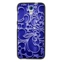 TPU1DES620ARABESQUEBLEU - Coque souple pour HTC Desire 620 avec impression Motifs arabesque bleu