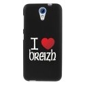 TPU1DES620COEURBREIZH - Coque souple pour HTC Desire 620 avec impression Motifs coeur rouge I Love Breizh