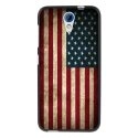 TPU1DES620DRAPUSAVINTAGE - Coque souple pour HTC Desire 620 avec impression Motifs drapeau USA vintage