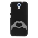 TPU1DES620MAINCOEUR - Coque souple pour HTC Desire 620 avec impression Motifs mains en forme de coeur