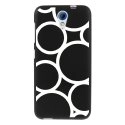 TPU1DES620RONDSBLANCS - Coque souple pour HTC Desire 620 avec impression Motifs ronds blancs