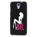 TPU1DES620SEXYGIRLBLANC - Coque souple pour HTC Desire 620 avec impression Motifs Sexy Girl blanche