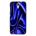 TPU1DES620SOIEBLEU - Coque souple pour HTC Desire 620 avec impression Motifs soie drapée bleu