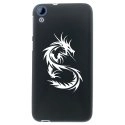 TPU1DES820DRAGONTRIBAL - Coque Souple en gel noir pour HTC Desire 820 avec impression Motifs dragon tribal