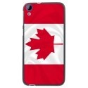 TPU1DES820DRAPCANADA - Coque Souple en gel noir pour HTC Desire 820 avec impression Motifs drapeau du Canada