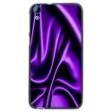 TPU1DES820SOIEMAUVE - Coque Souple en gel noir pour HTC Desire 820 avec impression Motifs soie drapée mauve