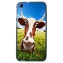 TPU1DES820VACHE - Coque Souple en gel noir pour HTC Desire 820 avec impression Motifs tête de vache