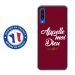 TPU0A50DIEUBORDEAU - Coque souple pour Samsung Galaxy A50 avec impression Motifs Appelle moi Dieu bordeau