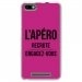 TPU0LENNY3APEROFUSHIA - Coque souple pour Wiko Lenny 3 avec impression Motifs l'apéro recrute fushia