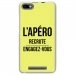 TPU0LENNY3APEROJAUNE - Coque souple pour Wiko Lenny 3 avec impression Motifs l'apéro recrute jaune