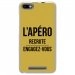 TPU0LENNY3APEROOR - Coque souple pour Wiko Lenny 3 avec impression Motifs l'apéro recrute or