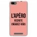 TPU0LENNY3APEROROSE - Coque souple pour Wiko Lenny 3 avec impression Motifs l'apéro recrute rose