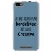 TPU0LENNY3BORDELIQUEBLEU - Coque souple pour Wiko Lenny 3 avec impression Motifs Je ne suis pas bordélique bleu