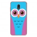 TPU0LENNY5CHOUETTE3 - Coque souple pour Wiko Lenny 5 avec impression Motifs chouette bleue et rose