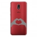 TPU0LENNY5MAINCOEUR - Coque souple pour Wiko Lenny 5 avec impression Motifs mains en forme de coeur