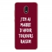 TPU0LENNY5RAISONBORDEAU - Coque souple pour Wiko Lenny 5 avec impression Motifs marre d'avoir raison bordeau