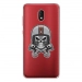 TPU0LENNY5SKULLCASQUE - Coque souple pour Wiko Lenny 5 avec impression Motifs tête de mort avec un casque de moto