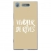 TPU0XPERIAXZ1VENDREVETAUPE - Coque souple pour Sony Xperia XZ1 avec impression Motifs vendeur de rêves taupe