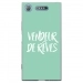 TPU0XPERIAXZ1VENDREVETURQUOIS - Coque souple pour Sony Xperia XZ1 avec impression Motifs vendeur de rêves turquoise