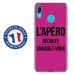 TPU0Y72019APEROFUSHIA - Coque souple pour Huawei Y7 (2019) avec impression Motifs l'apéro recrute fushia