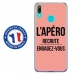 TPU0Y72019APEROROSE - Coque souple pour Huawei Y7 (2019) avec impression Motifs l'apéro recrute rose