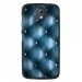 TPU1DES526CAPITONBLEU - Coque souple pour HTC Desire 526 avec impression Motifs effet capitonné bleu