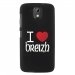 TPU1DES526COEURBREIZH - Coque souple pour HTC Desire 526 avec impression Motifs coeur rouge I Love Breizh