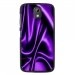 TPU1DES526SOIEMAUVE - Coque souple pour HTC Desire 526 avec impression Motifs soie drapée mauve