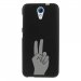 TPU1DES620MAINPEACE - Coque souple pour HTC Desire 620 avec impression Motifs main Peace and Love