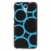 TPU1DES620RONDSBLEUS - Coque souple pour HTC Desire 620 avec impression Motifs ronds bleus