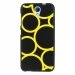 TPU1DES620RONDSJAUNES - Coque souple pour HTC Desire 620 avec impression Motifs ronds jaunes