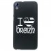 TPU1DES820DRAPBREIZH - Coque Souple en gel noir pour HTC Desire 820 avec impression Motifs drapeau breton I Love Breizh