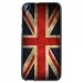 TPU1DES820DRAPUKVINTAGE - Coque Souple en gel noir pour HTC Desire 820 avec impression Motifs drapeau UK vintage